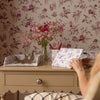 A blue and white Delft Toile De Jouy patterned notepad and card.