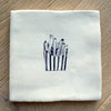 End of Line, French Fries Delft Tile, Navy Blue