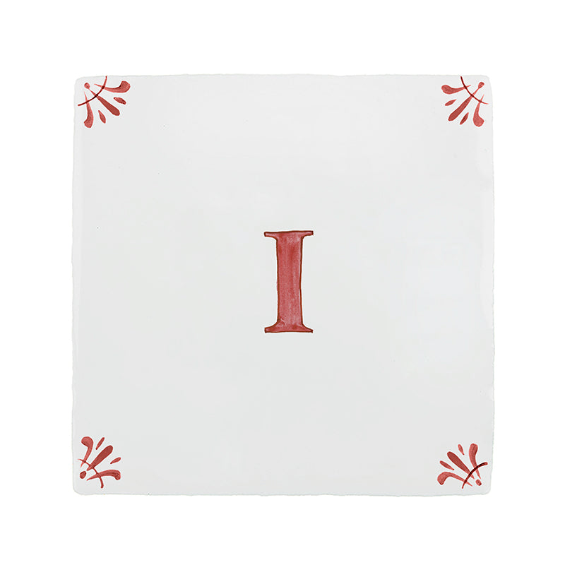 Alphabet I Delft Tile