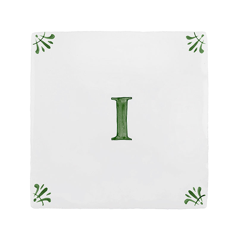 Alphabet I Delft Tile
