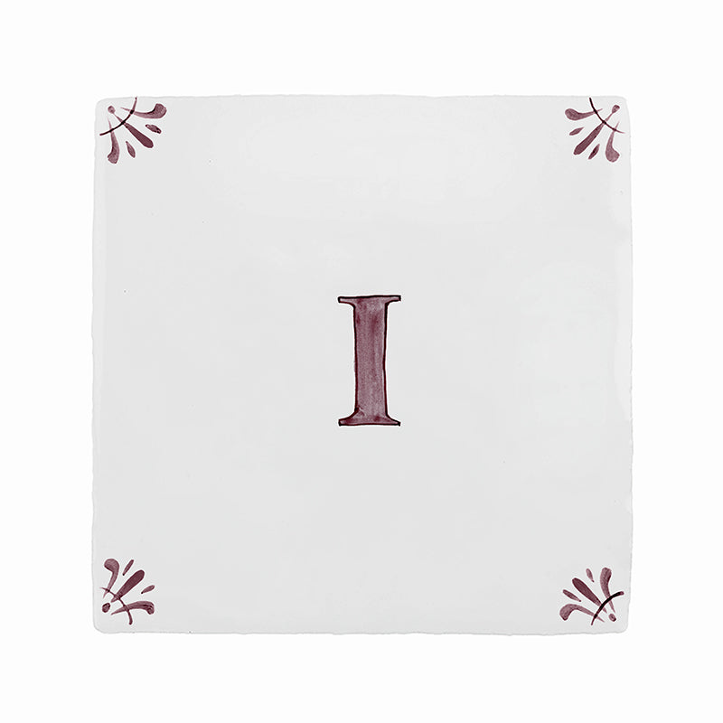 Alphabet I Delft Tile