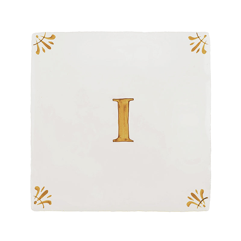 Alphabet I Delft Tile