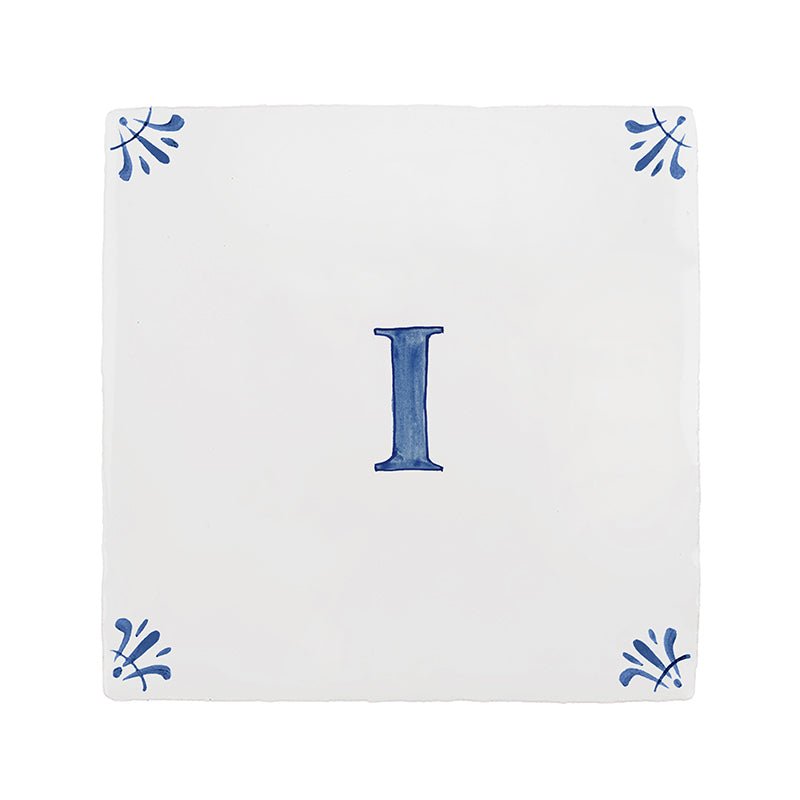Alphabet I Delft Tile