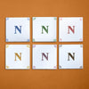 Alphabet N Delft Tile