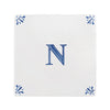 Alphabet N Delft Tile