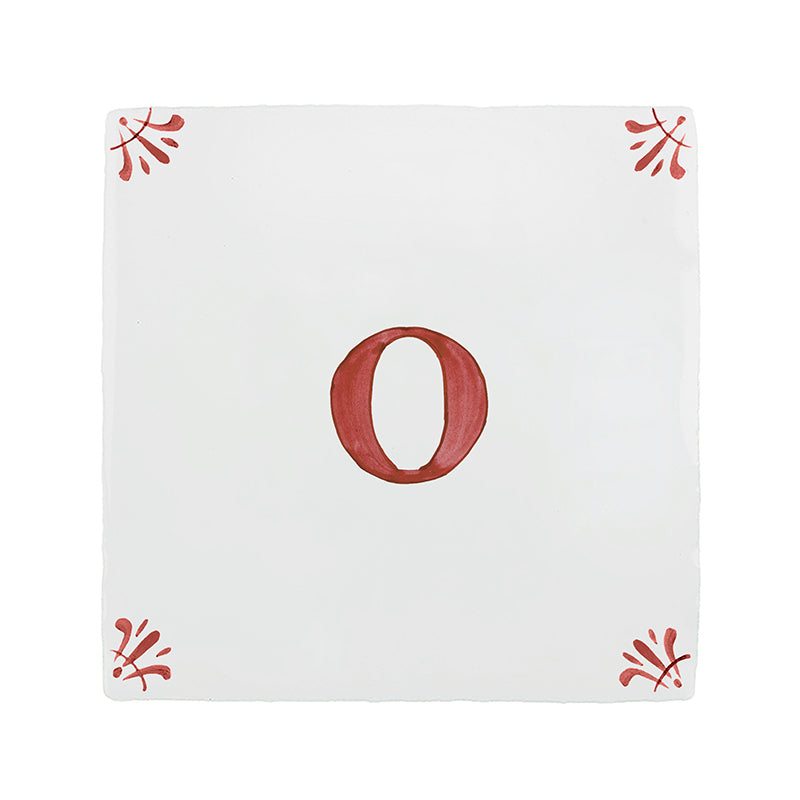 Alphabet O Delft Tile