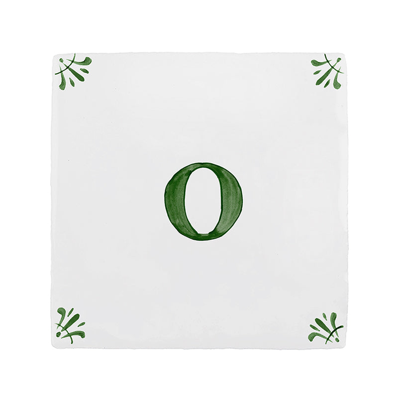 Alphabet O Delft Tile