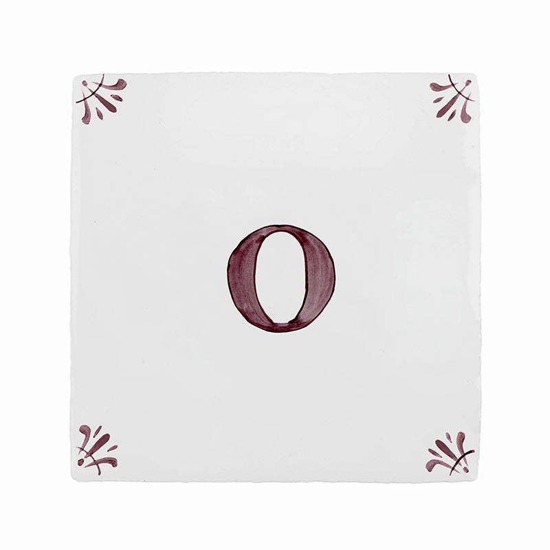 Alphabet O Delft Tile