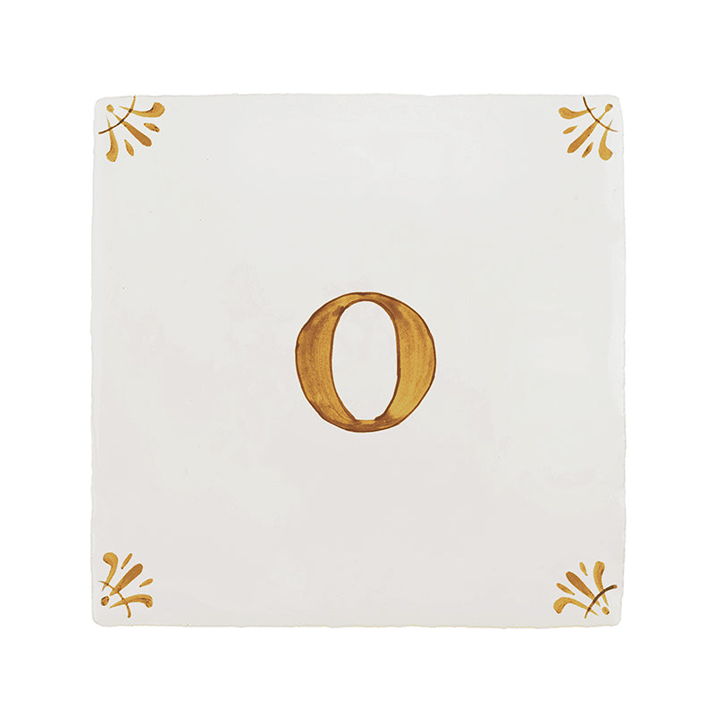 Alphabet O Delft Tile