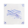 End of Line, Lift Off Delft Tile, Blue, 12.5cm