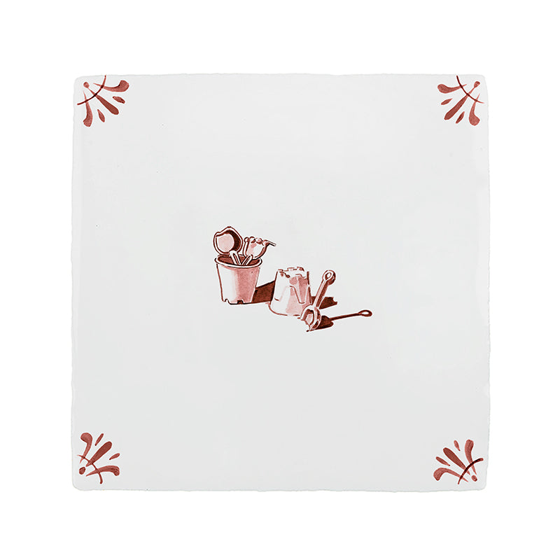 Bucket and Spade Delft Tile