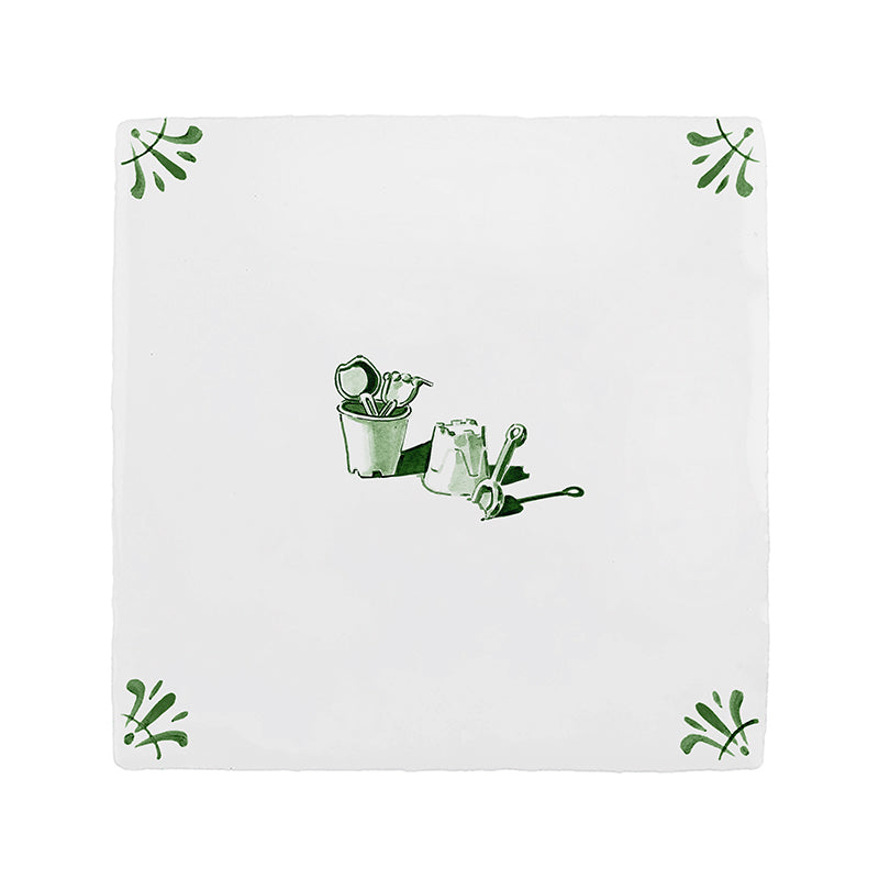 Bucket and Spade Delft Tile