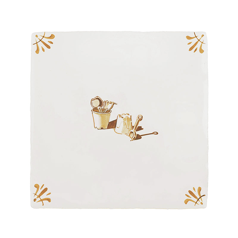 Bucket and Spade Delft Tile