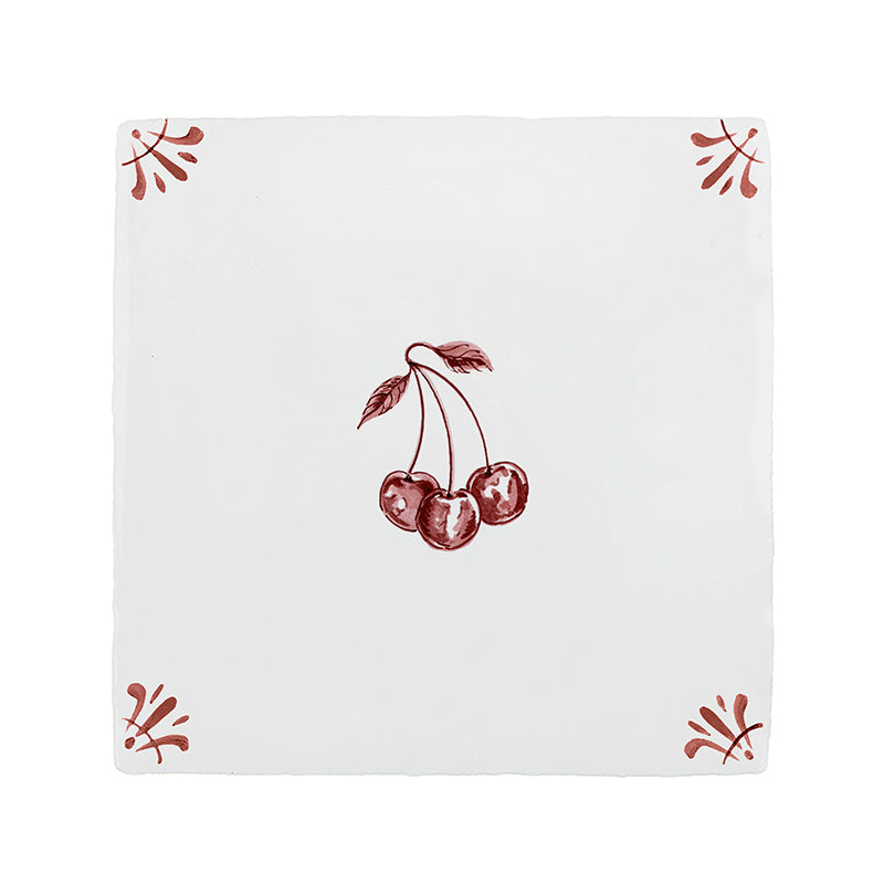 Cherries Delft Tile