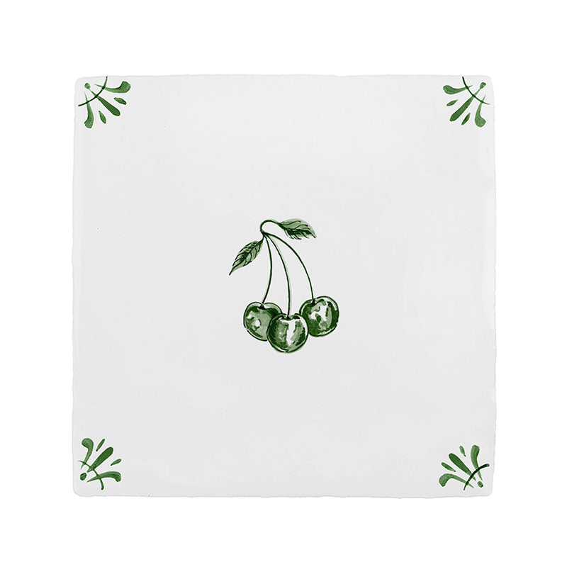 Cherries Delft Tile