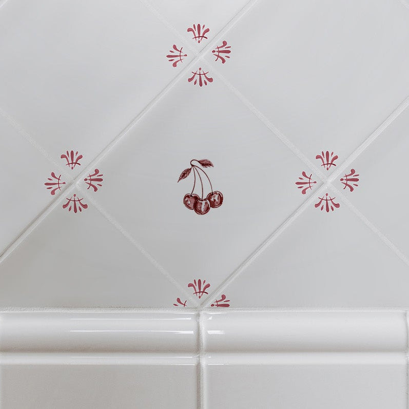 Cherries Delft Tile