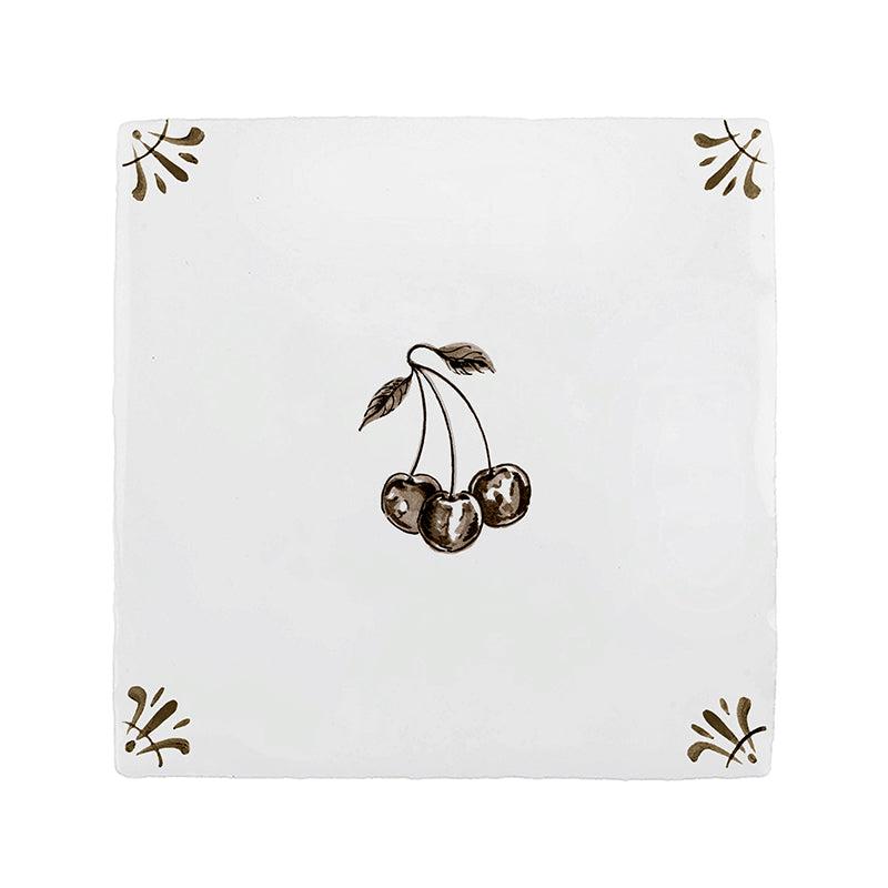 Cherries Delft Tile
