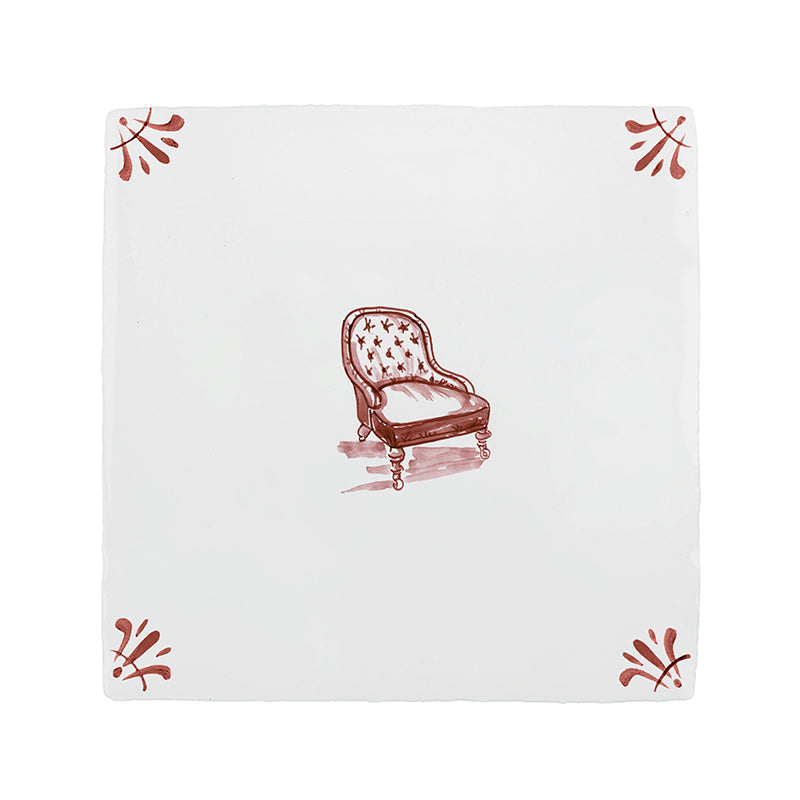 Chesterfield Chair Delft Tile