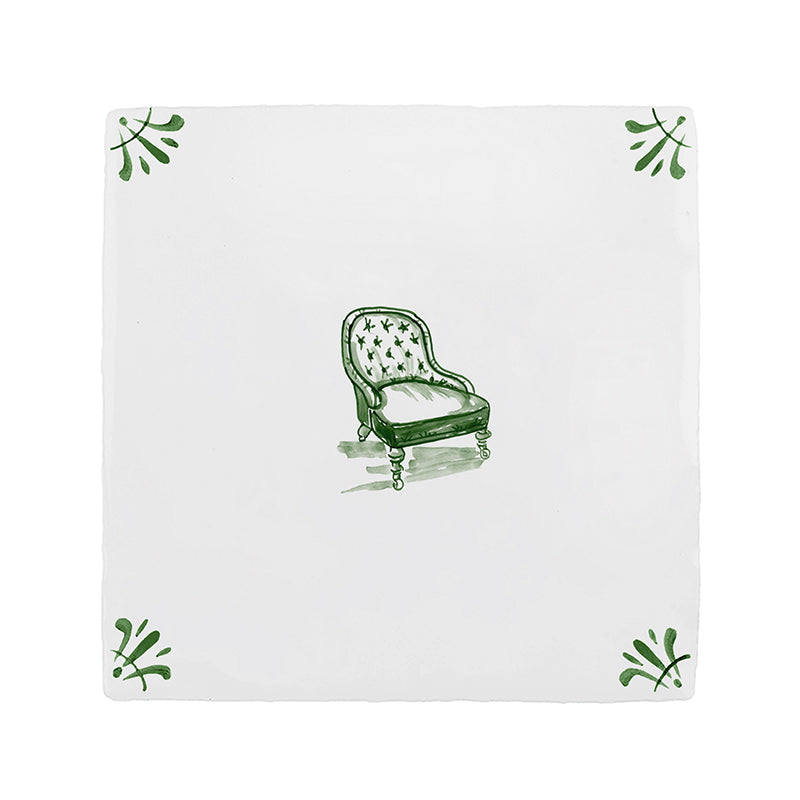 Chesterfield Chair Delft Tile