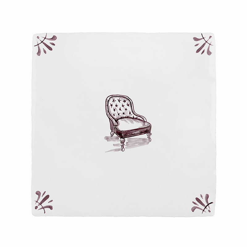 Chesterfield Chair Delft Tile