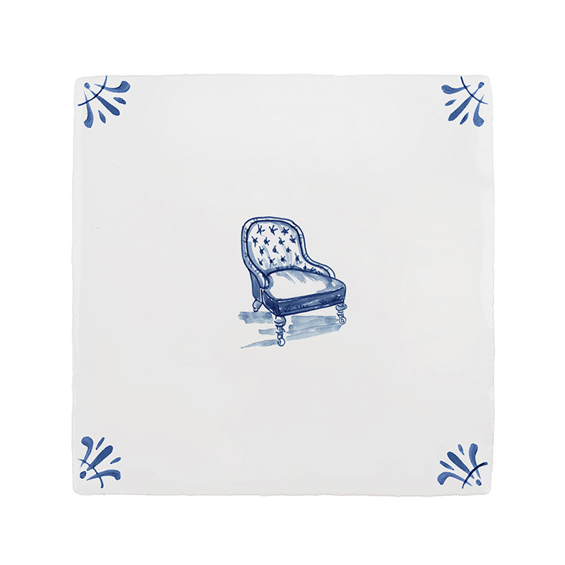 Chesterfield Chair Delft Tile