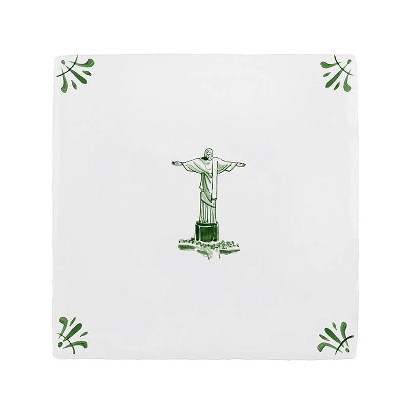 Christ the Redeemer Delft Tile