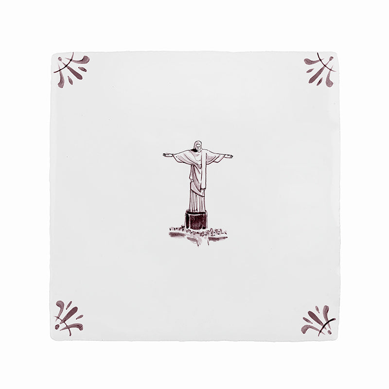 Christ the Redeemer Delft Tile