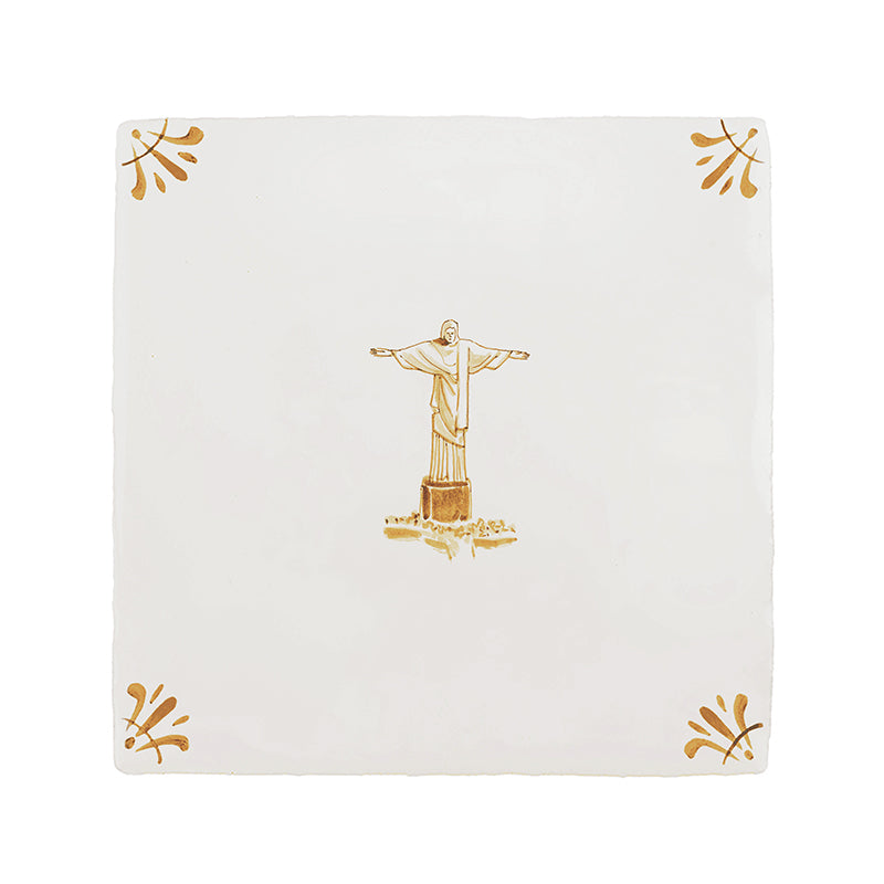 Christ the Redeemer Delft Tile