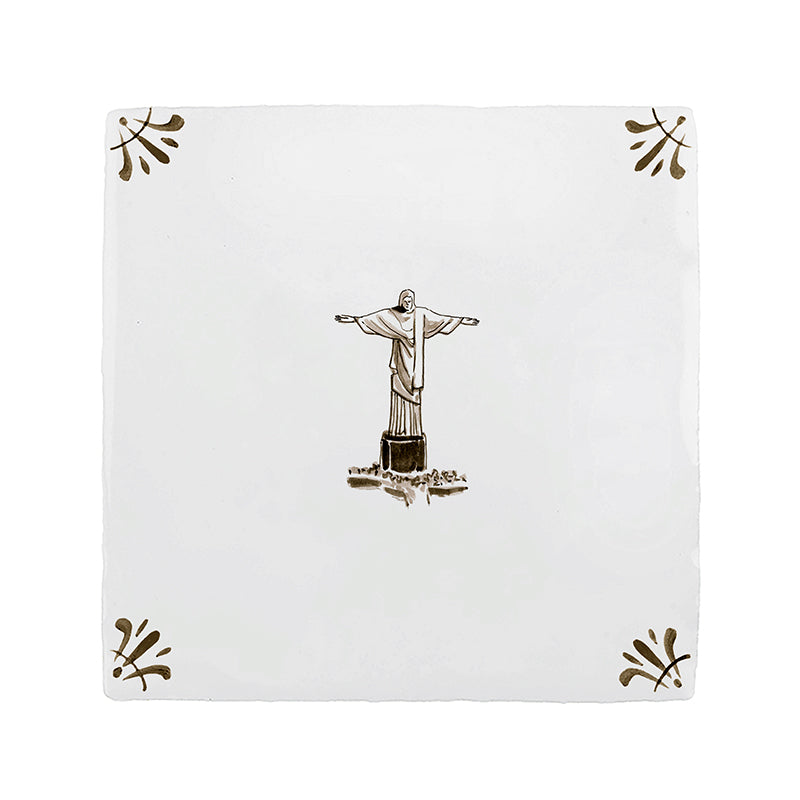 Christ the Redeemer Delft Tile