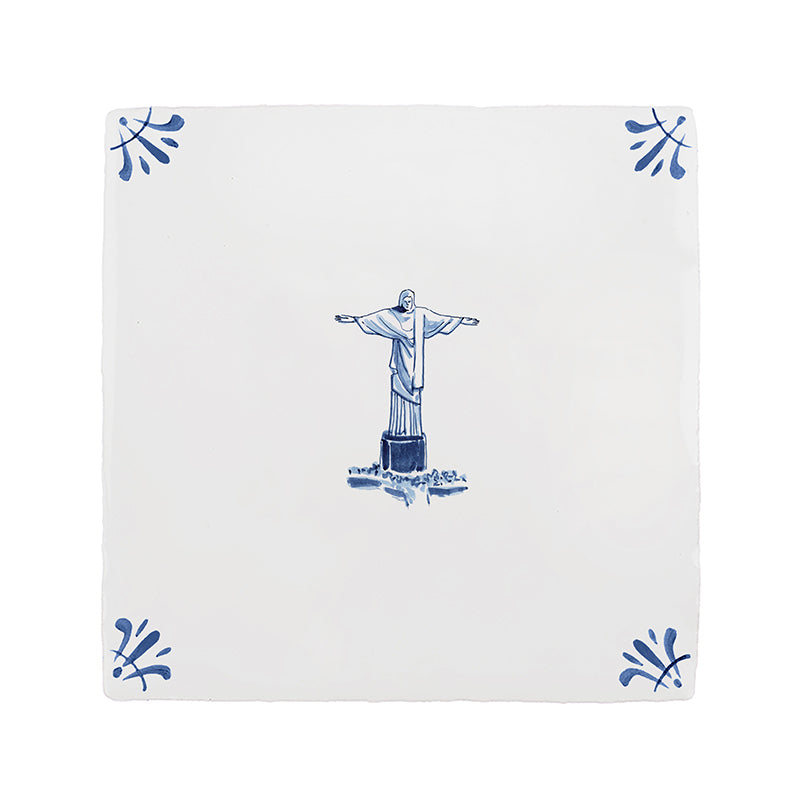 Christ the Redeemer Delft Tile