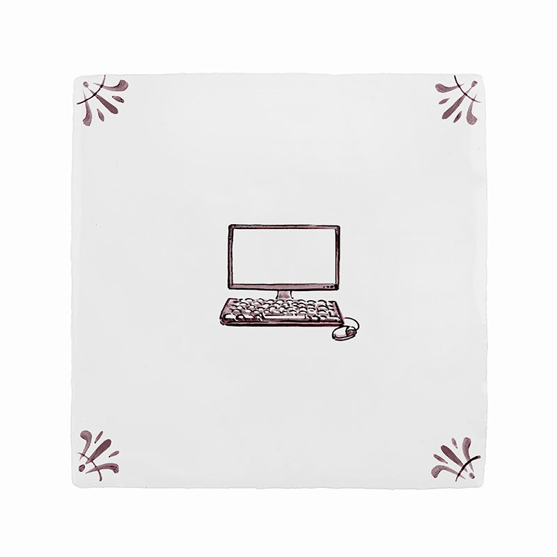 Computer Monitor Delft Tile