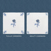 Snowdrop Delft Tile, Gold Lustre