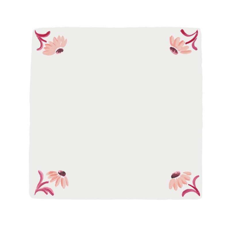 Daisy Corners Tile Pink  - Sample 12.5cm