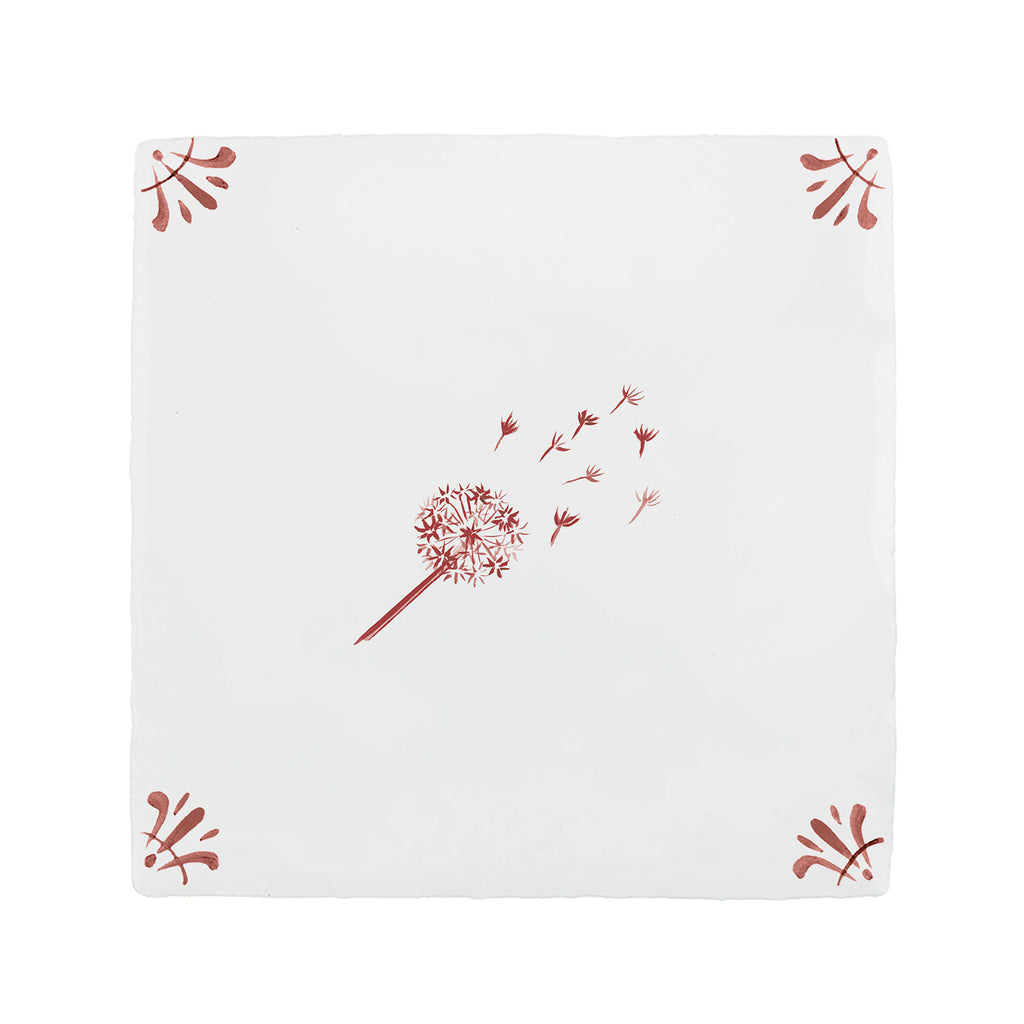 Dandelion Clock Delft Tile
