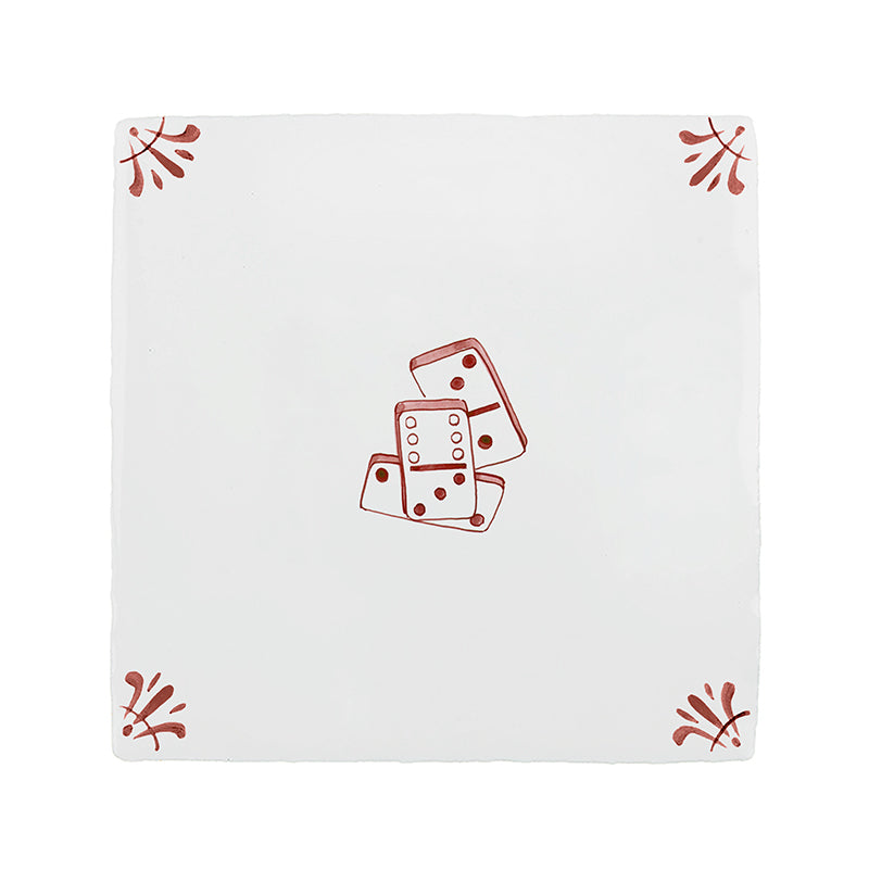 Dominoes Delft Tile