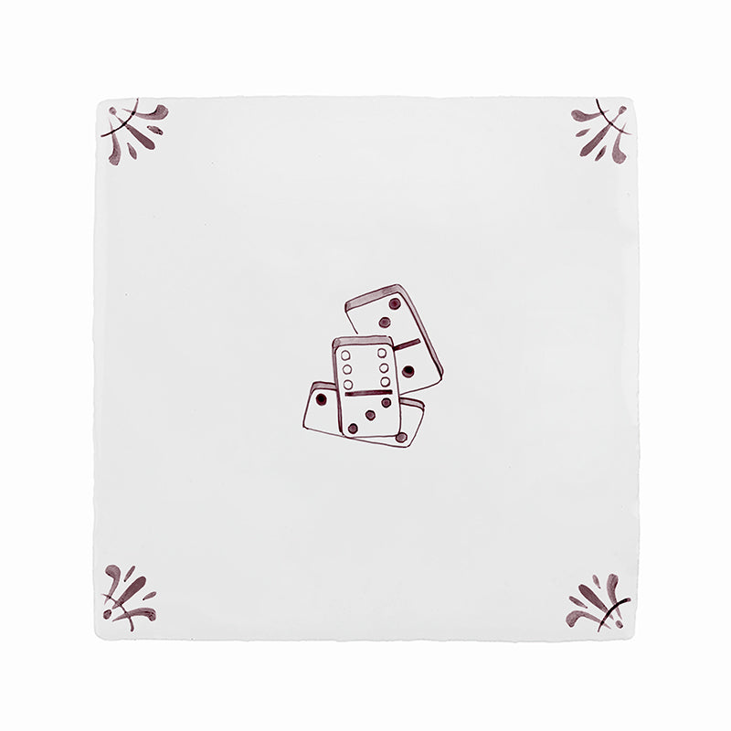 Dominoes Delft Tile
