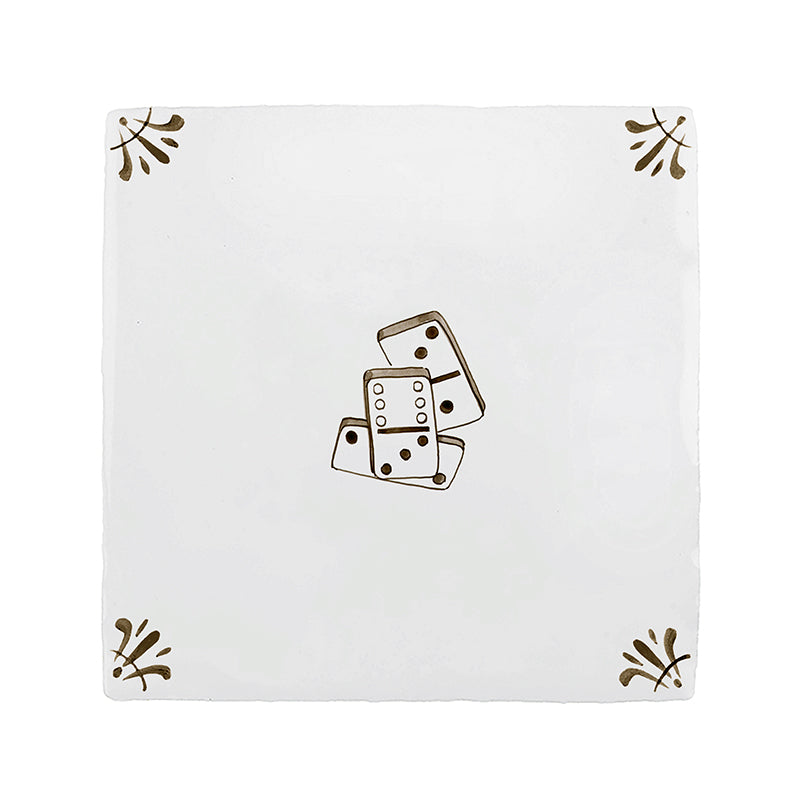 Dominoes Delft Tile