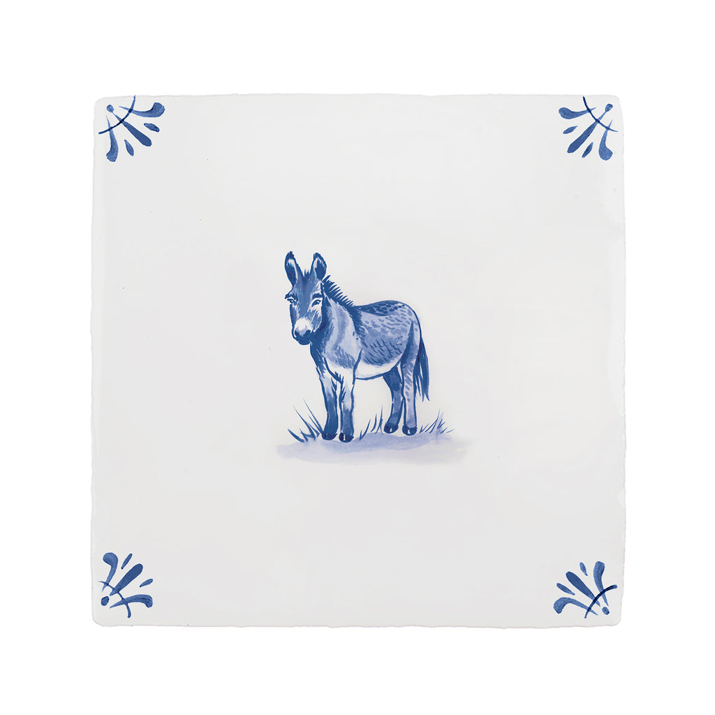 Donkey Delft Tile