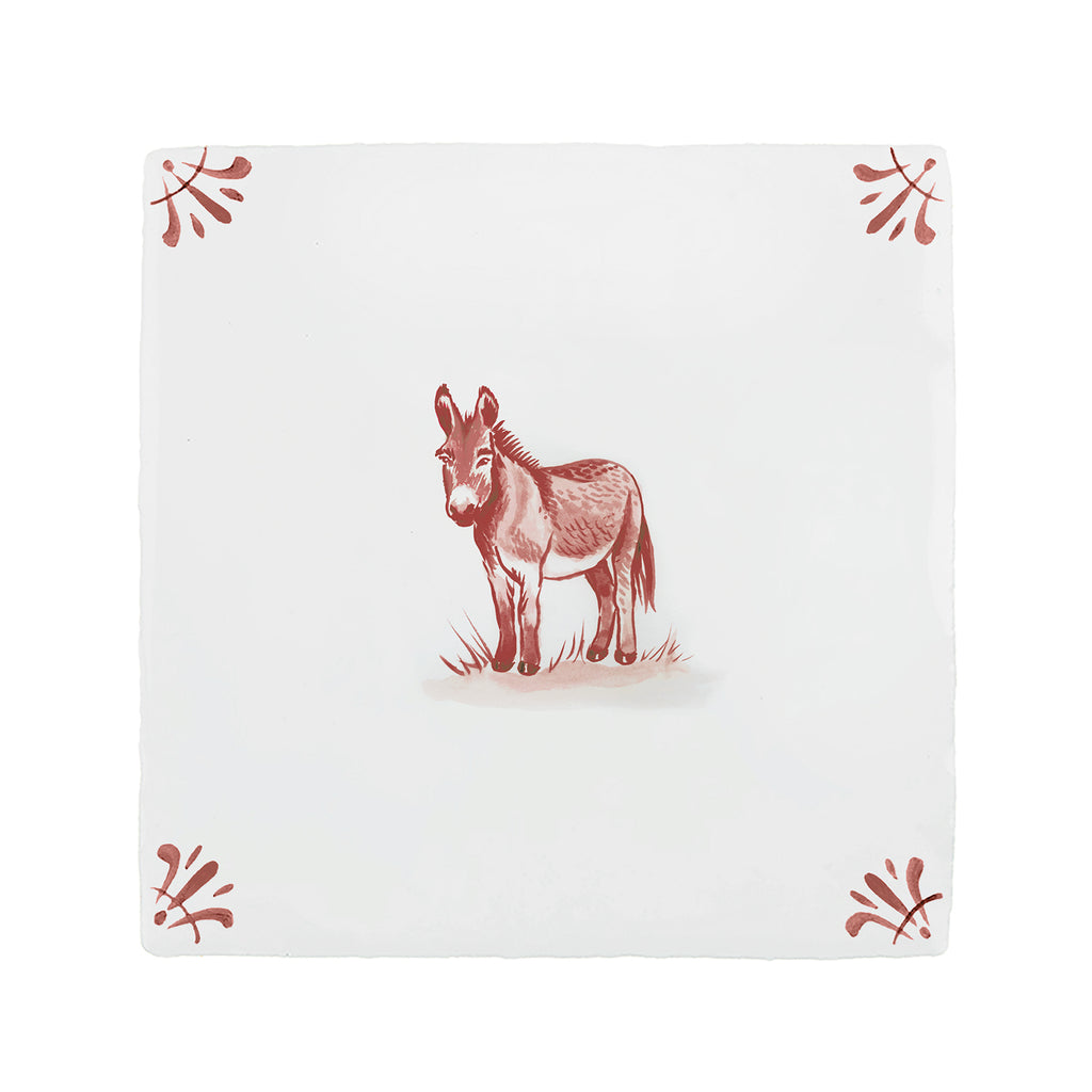 Donkey Delft Tile