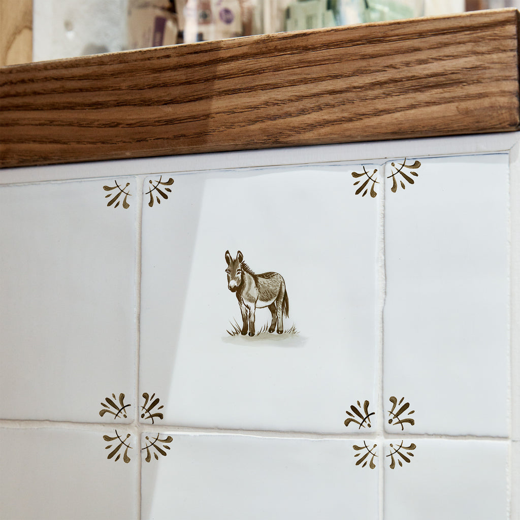 Donkey Delft Tile