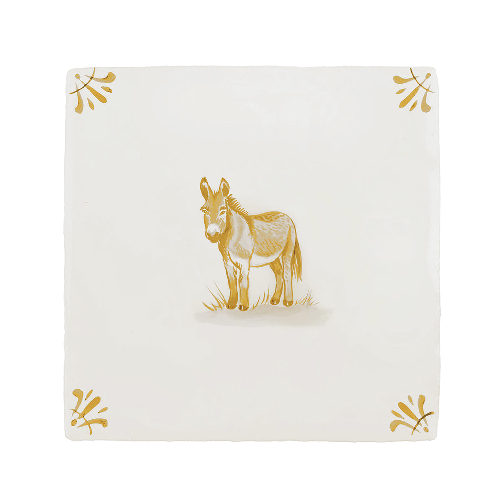 Donkey Delft Tile