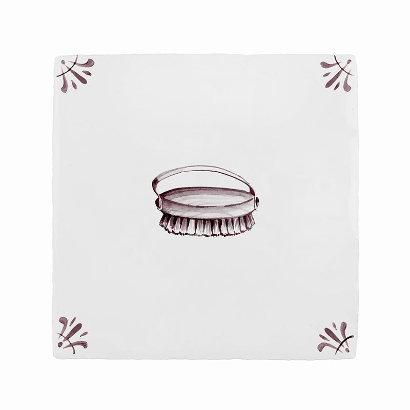 Dry Brush Delft Tile