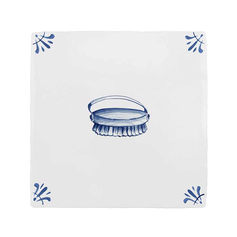 Dry Brush Delft Tile