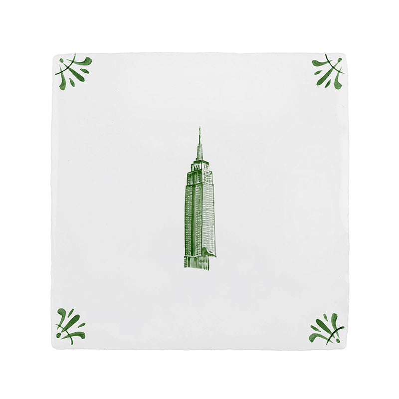 Empire State Building Delft Tile