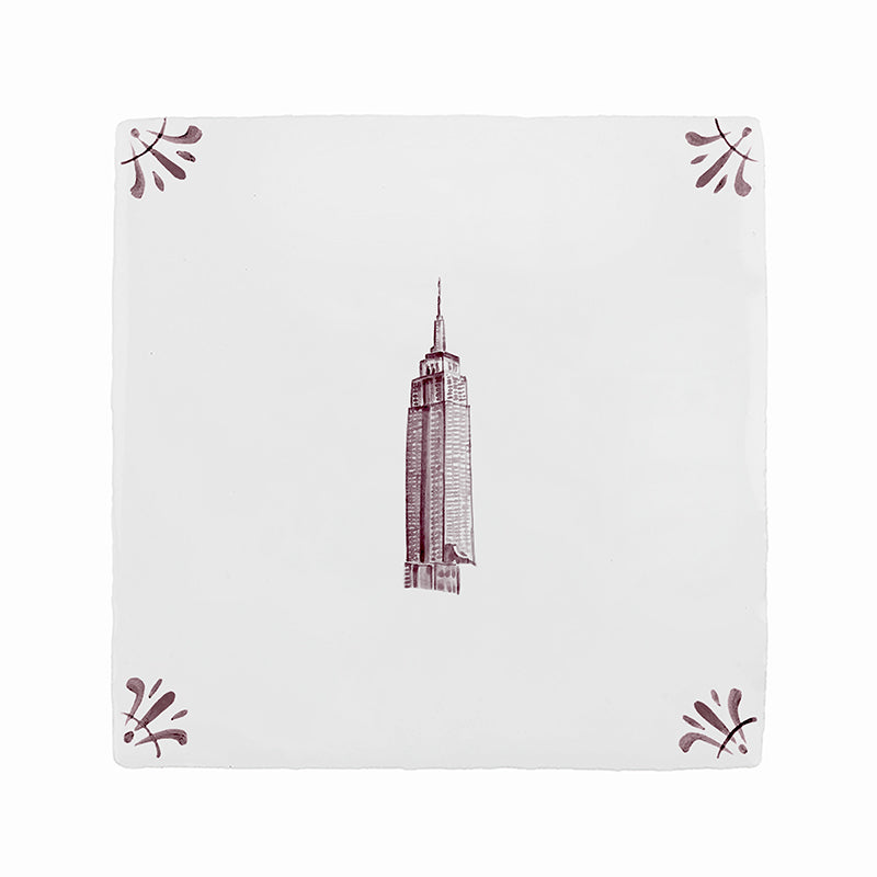 Empire State Building Delft Tile