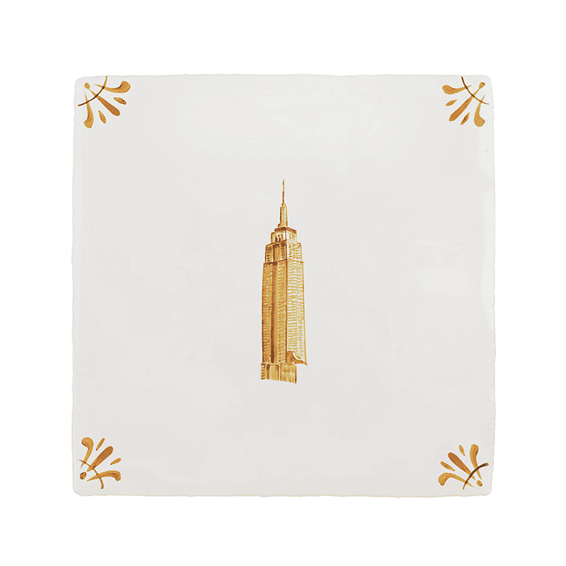 Empire State Building Delft Tile