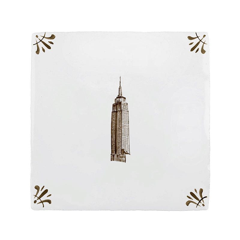 Empire State Building Delft Tile