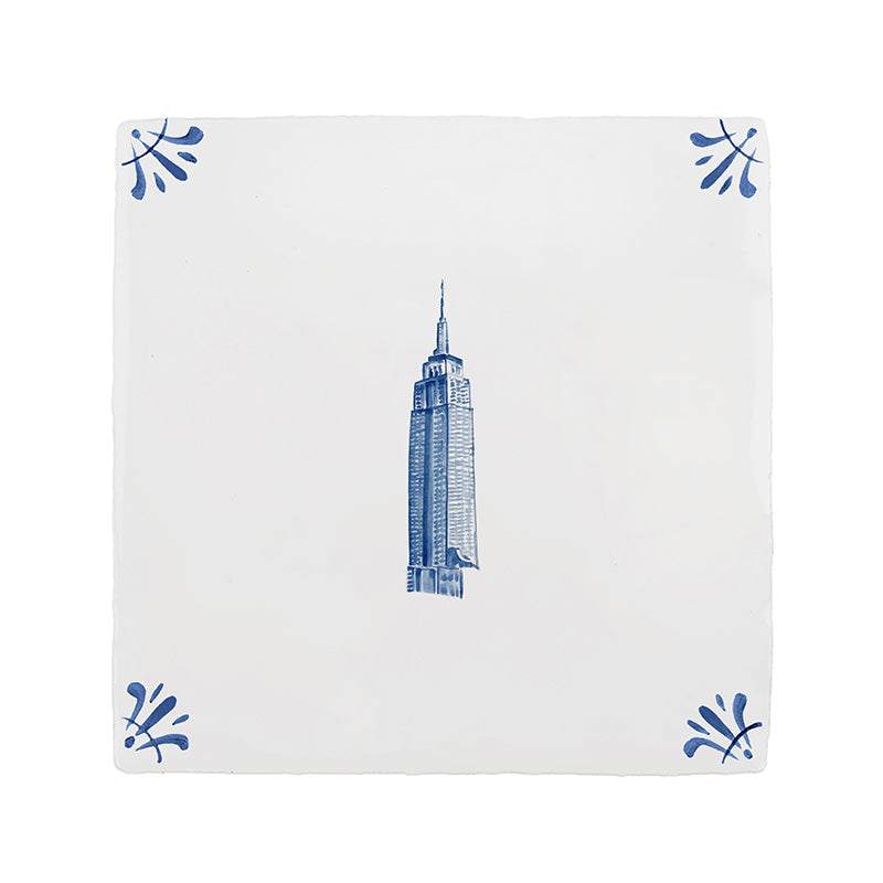 Empire State Building Delft Tile