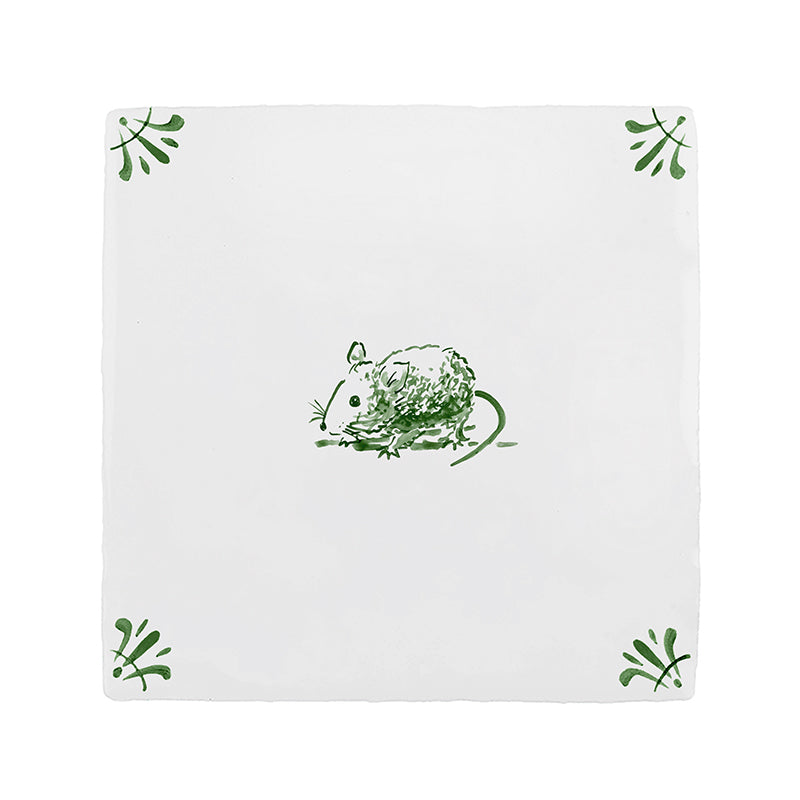 Field Mouse Delft Tile