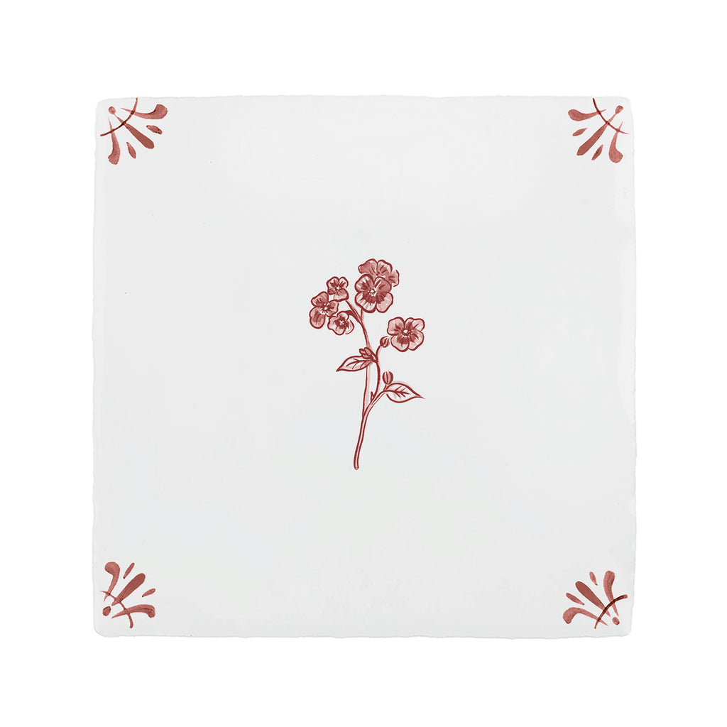 Forget Me Not Delft Tile